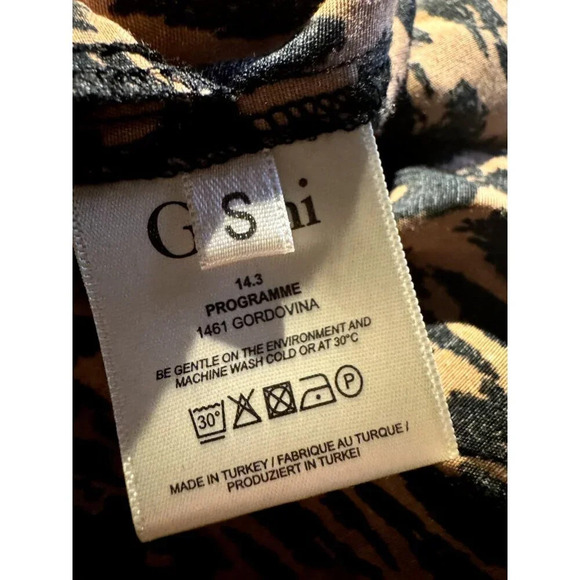 Ganni Animal Print Long Sleeve Wrap mini dress S/M - Picture 7 of 7